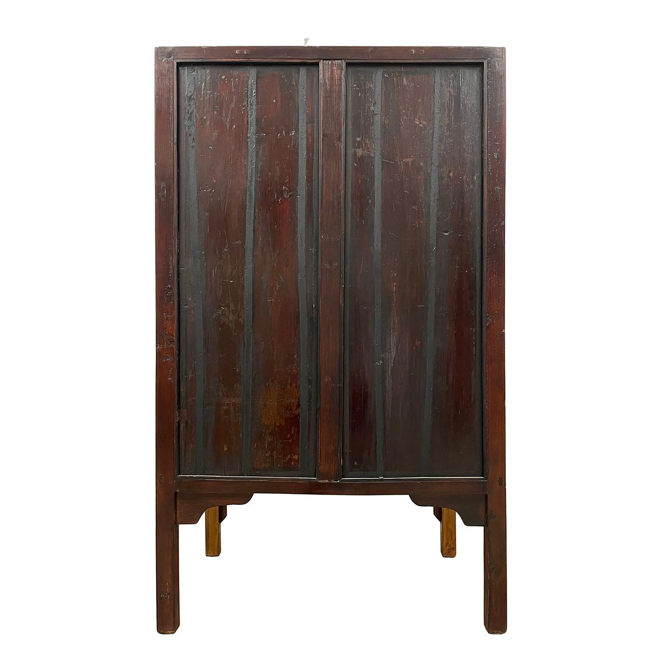 19th Century Antique Chinese NingBo TV Cabinet, Armoire, Wardrobe For Sale 6