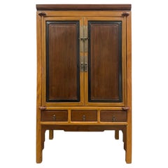19th Century Used Chinese NingBo TV Cabinet, Armoire, Wardrobe