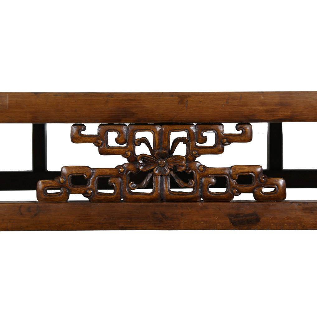Wood 19th Century Antique Chinese Open Carved Altar/Sofa Table, Console For Sale