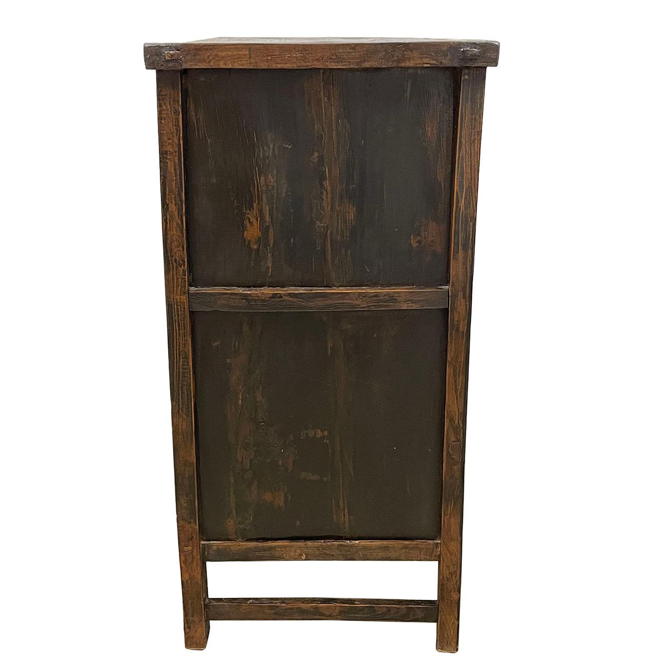 19th Century Antique Chinese Painted Cabinet/Side Table For Sale 5