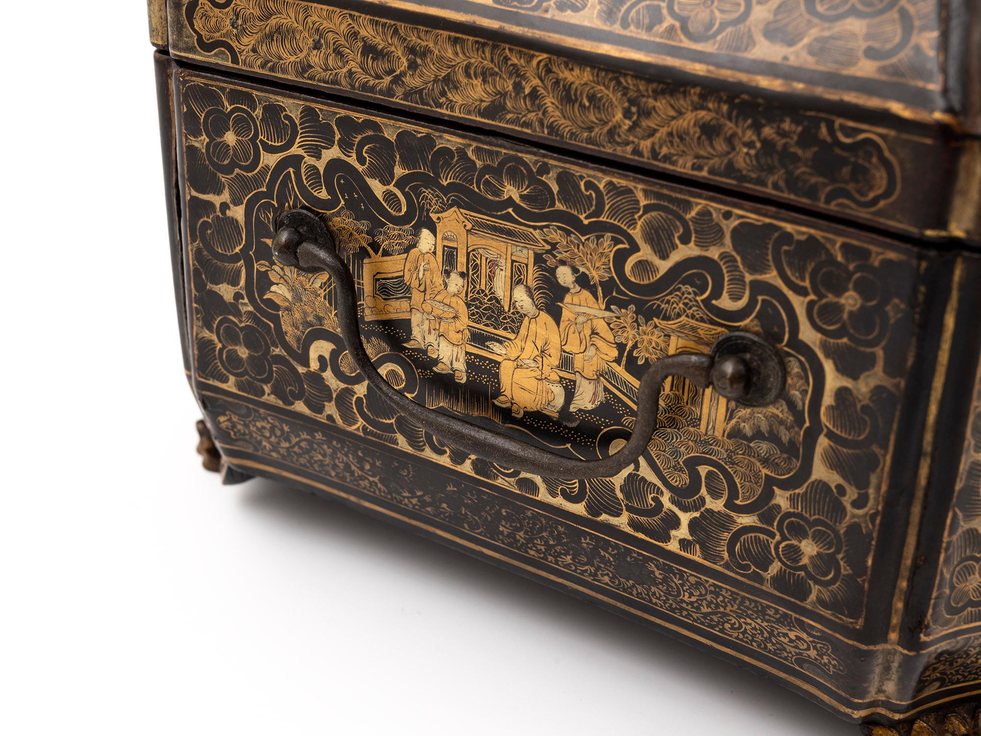 19th Century Antique Chinese Sewing Box In Good Condition For Sale In Northampton, GB