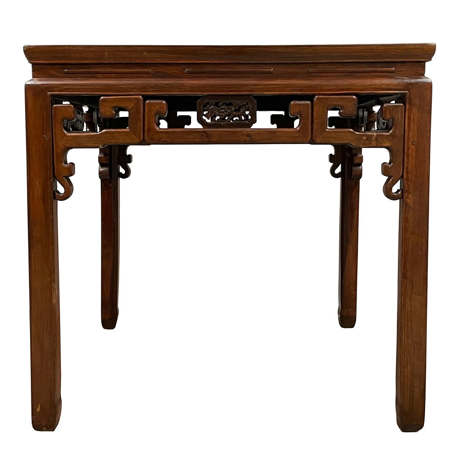 19th Century Antique Chinese Square Dining Table For Sale 5
