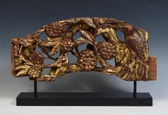 19th Century, Antique Chinese Wood Carving with Stand