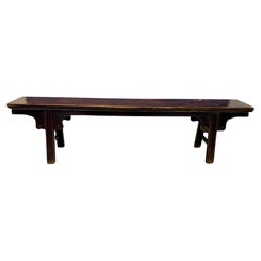 19th Century Antique Chinese Wood Long Bench