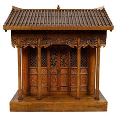 19th Century Antique Chinese Wooden Carved Altar/Buddha House/Shrine