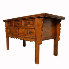 19th Century Antique Chinese Wooden Credenza, Sideboard, Buffet Table