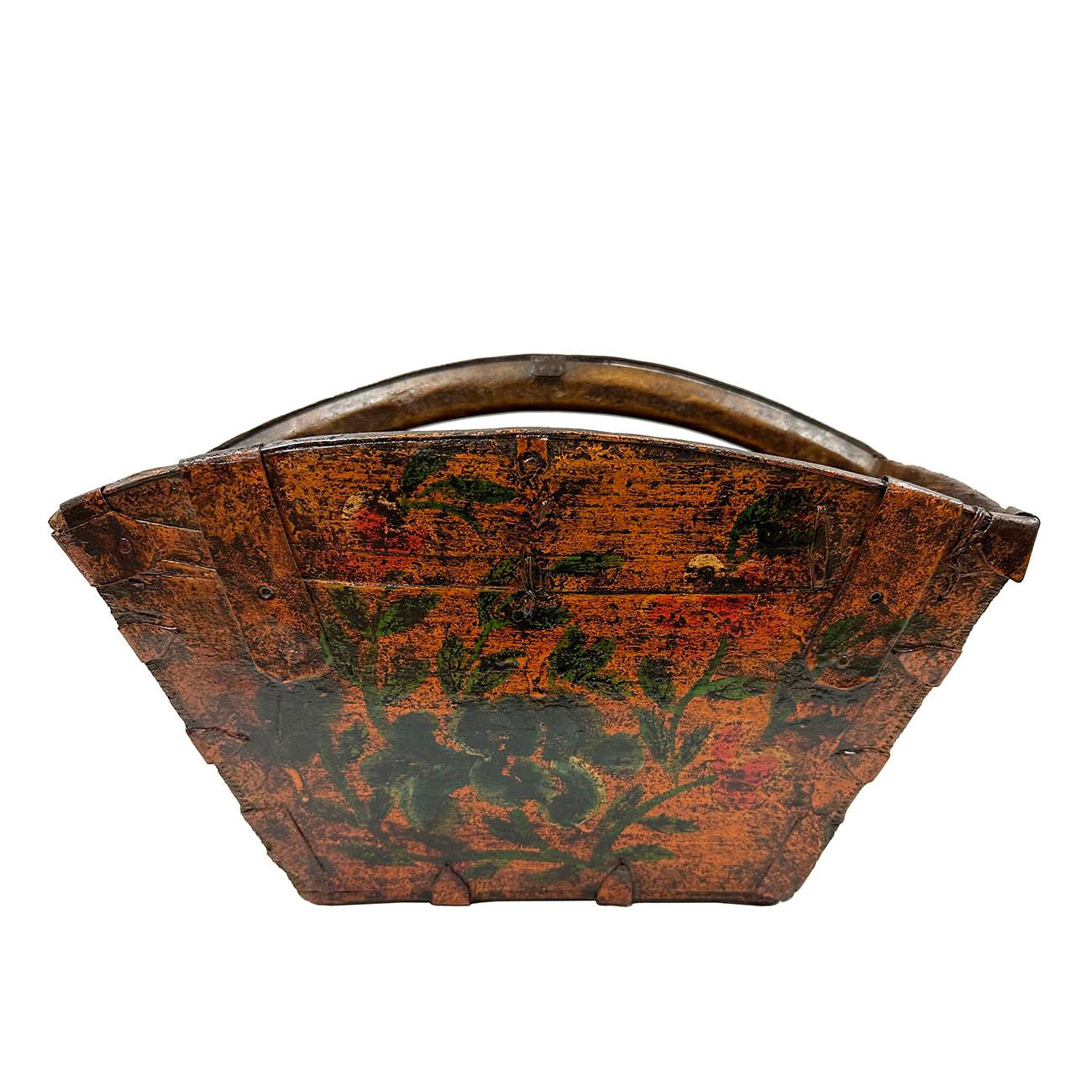 19th Century Antique Chinese Wooden Rice Measure Bucket, Dou For Sale 3