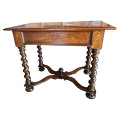 19th Century Antique Dutch Side Table, Handcrafted Wood, Unique Design
