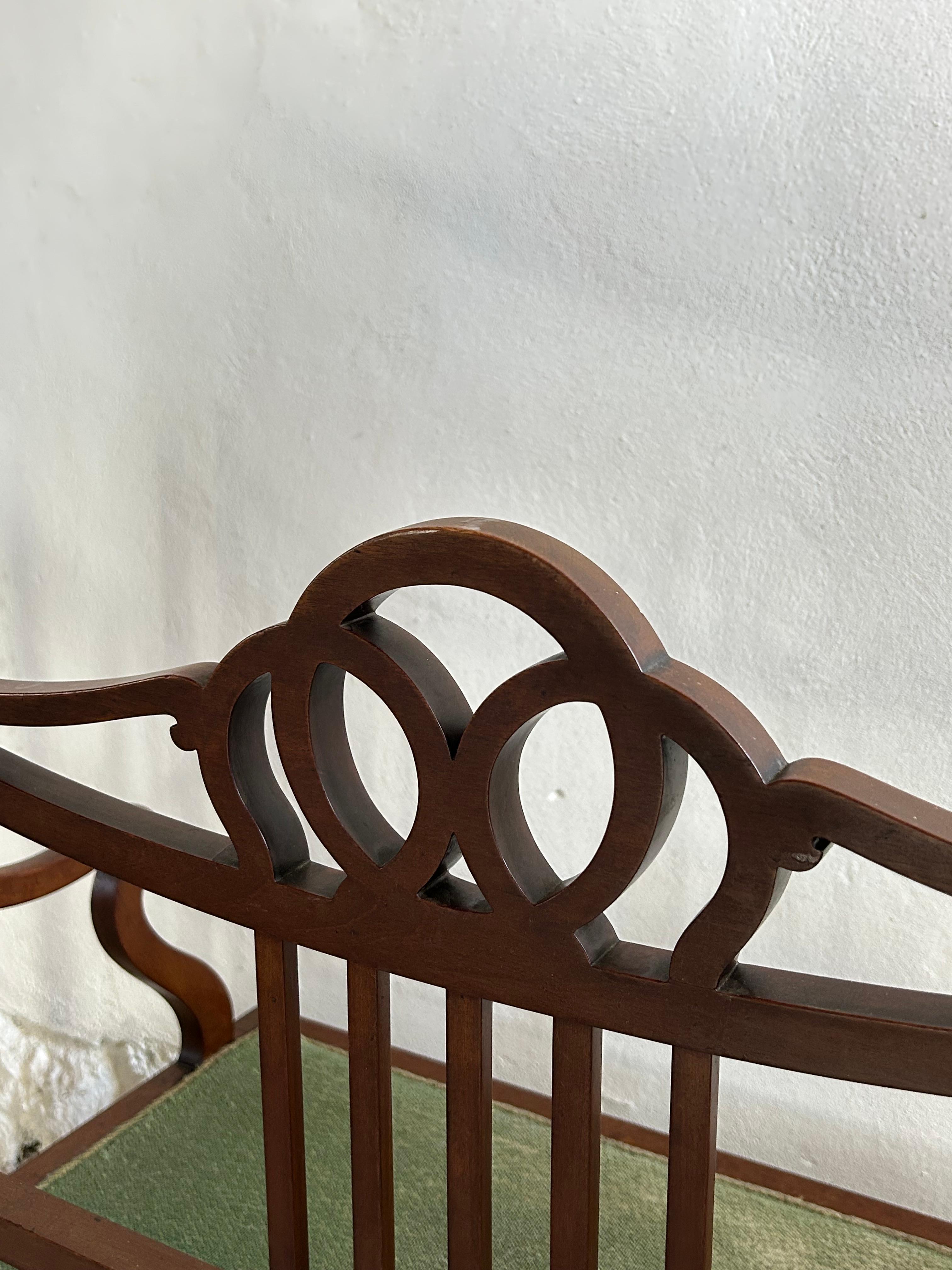 Banc Empire ancien du 19ème siècle en acajou en vente 2