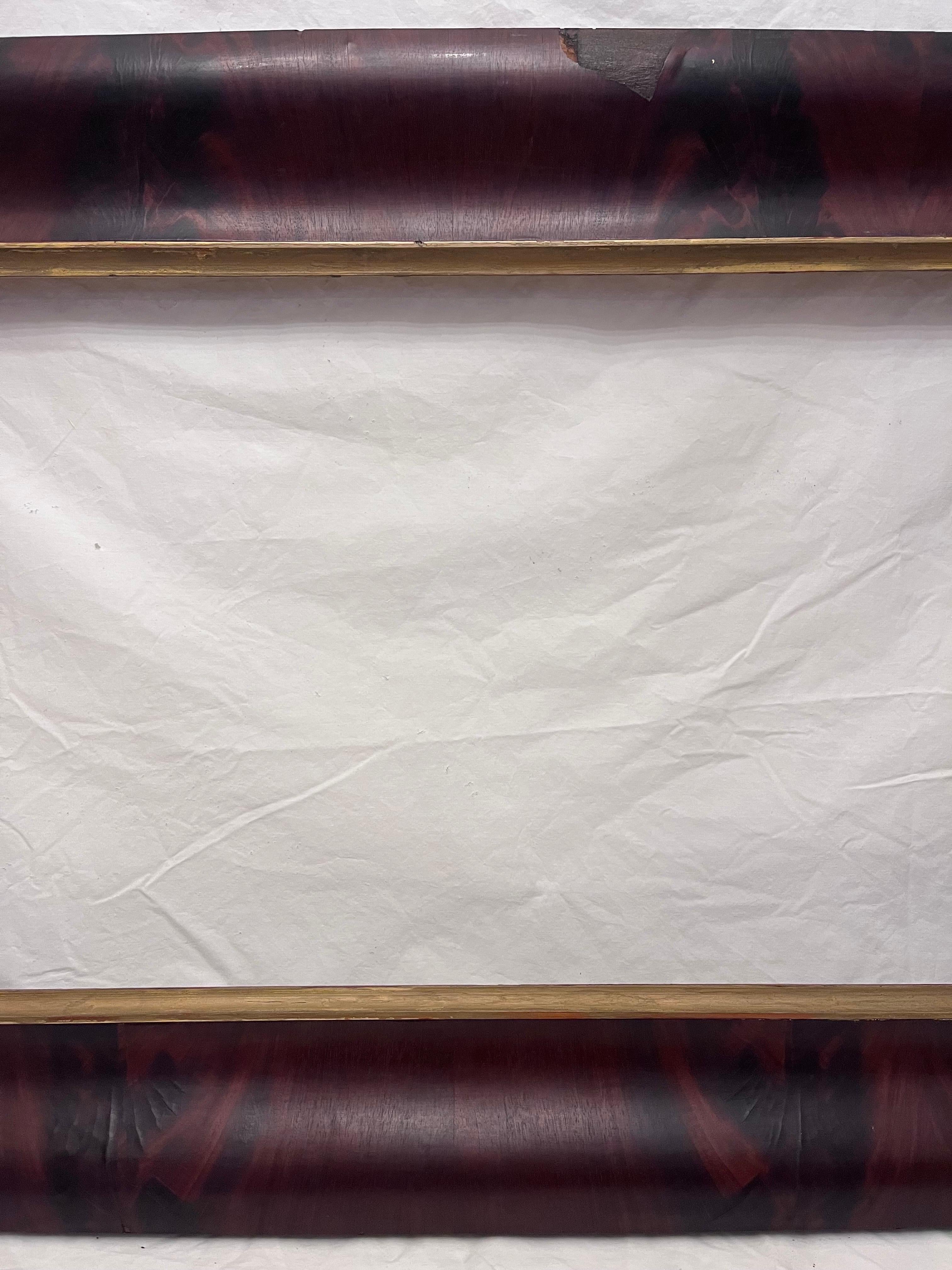 American 19th Century Antique Empire Style Mahogany Large Picture Frame 36 x 20 For Sale