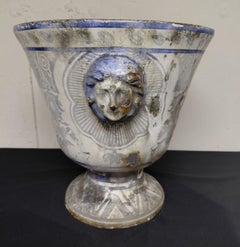 19th Century Antique Enameled Cast Iron Urn Paris et Cie