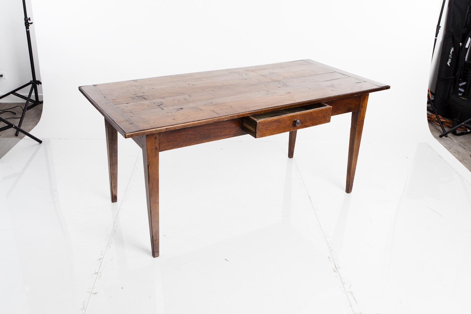 British 19th Century Antique English Cherrywood Writing Table or Desk