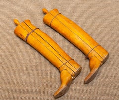 19th Century Antique English Crafted Maple Riding Boot Forms / Lasts