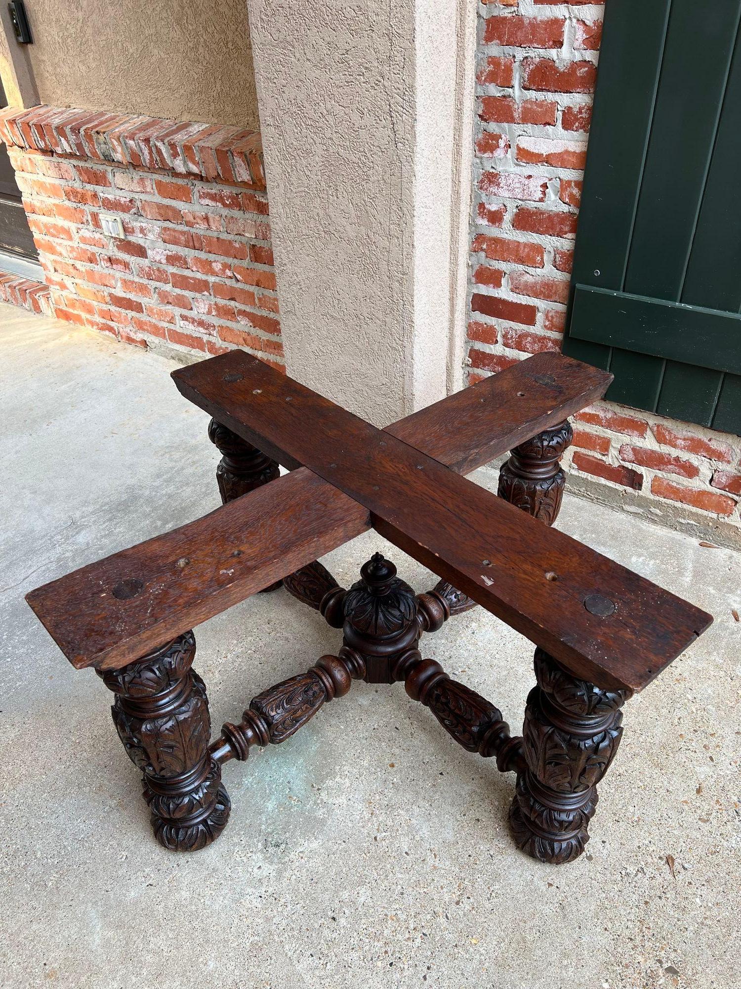 19th Century Antique English Octagon Center Table Whimsical Game Carved Oak 13