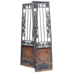 19th Century Antique Entrance Door in Iron