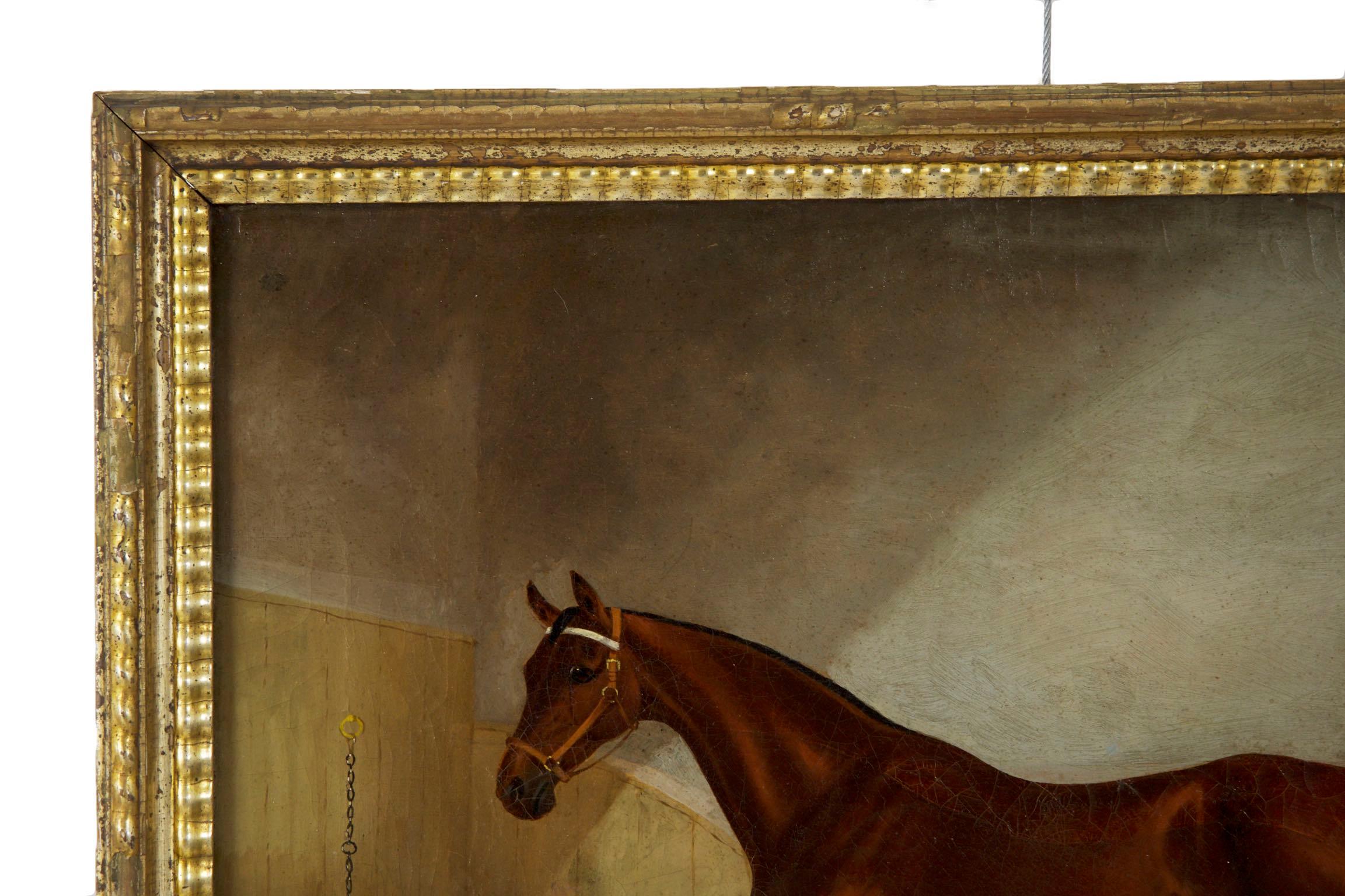 19th Century Antique Equestrian Horse Painting by James Albert Clark 6