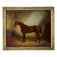 19th Century Used Equestrian Horse Painting by James Albert Clark