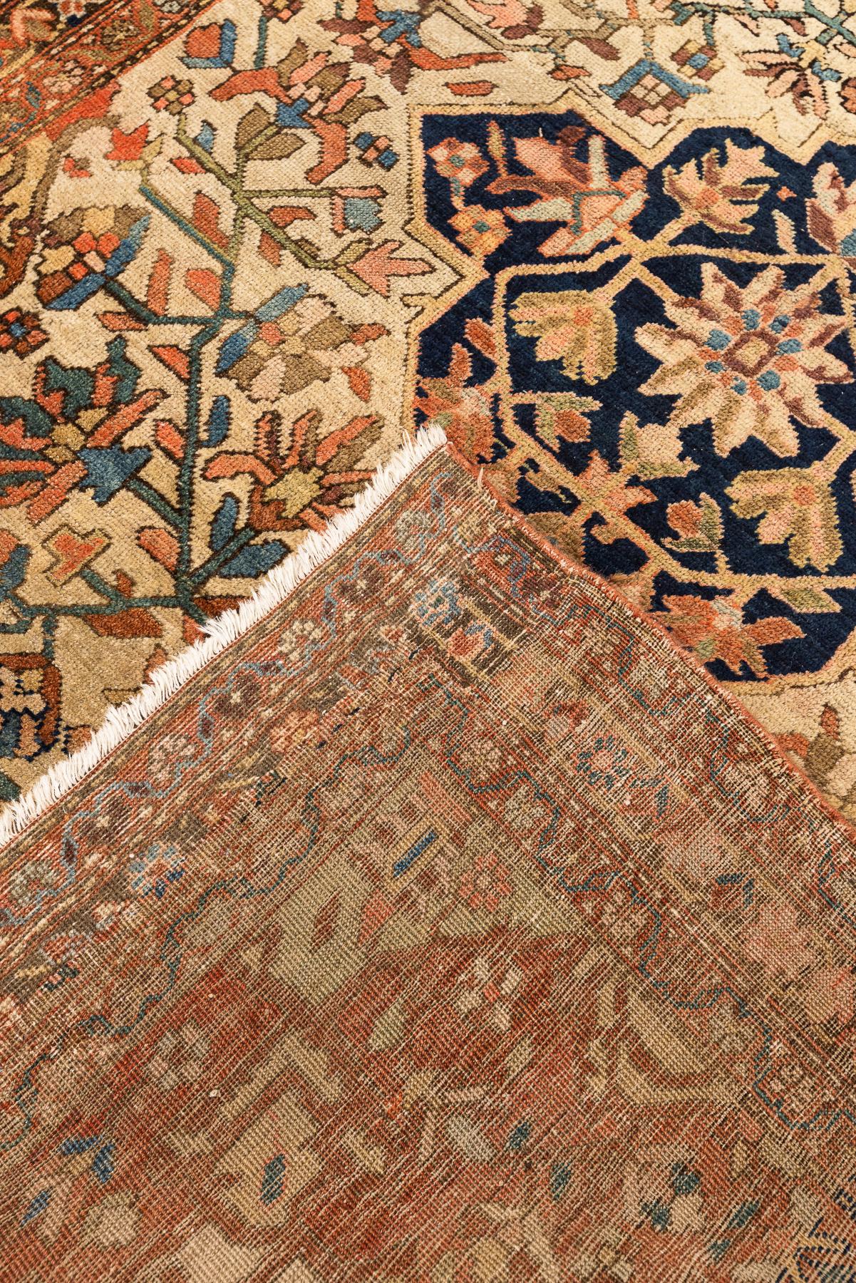 Hand-Knotted 19th Century Antique Farahan Sarouk For Sale