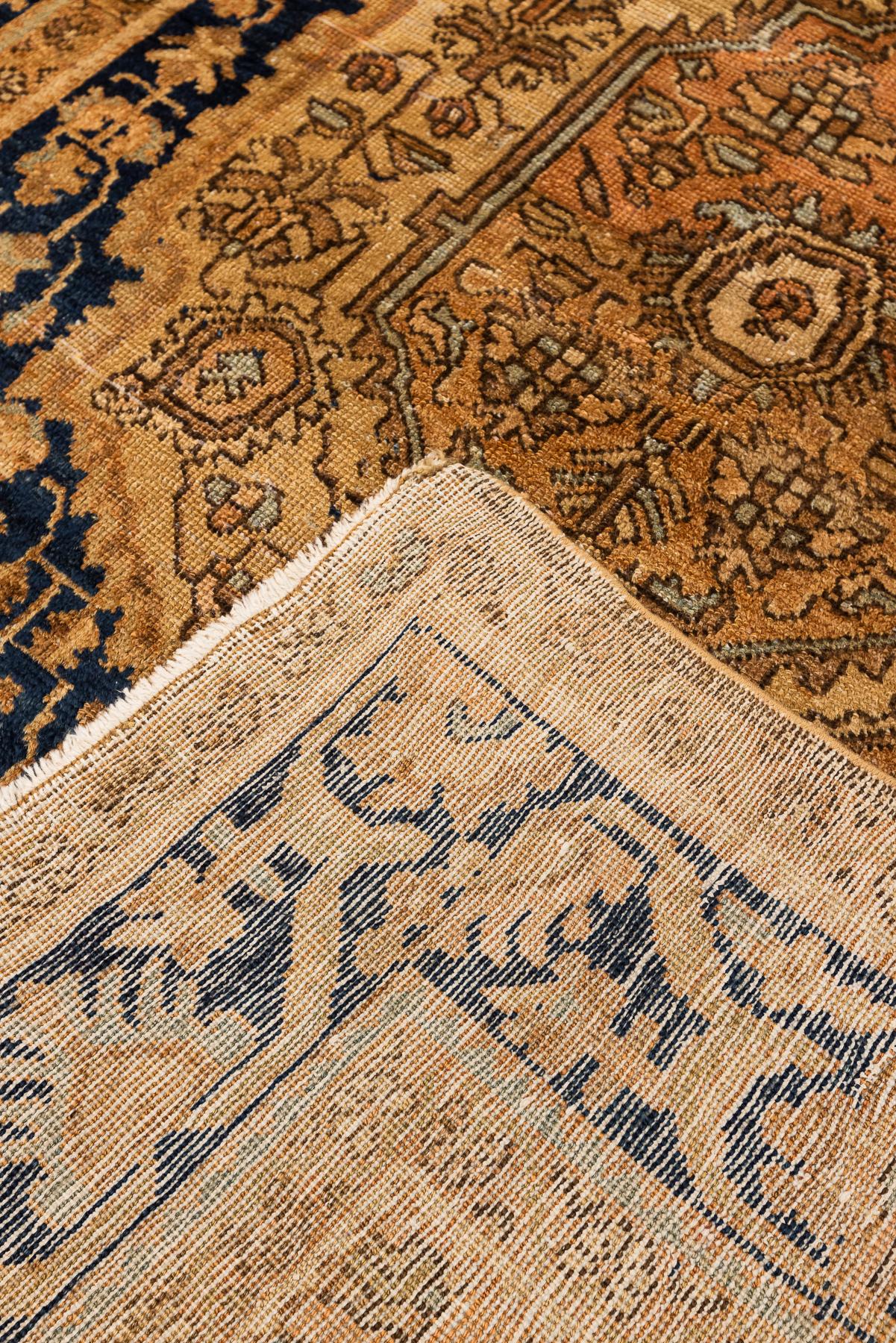 Hand-Knotted 19th Century Antique Farahan Sarouk Rug For Sale