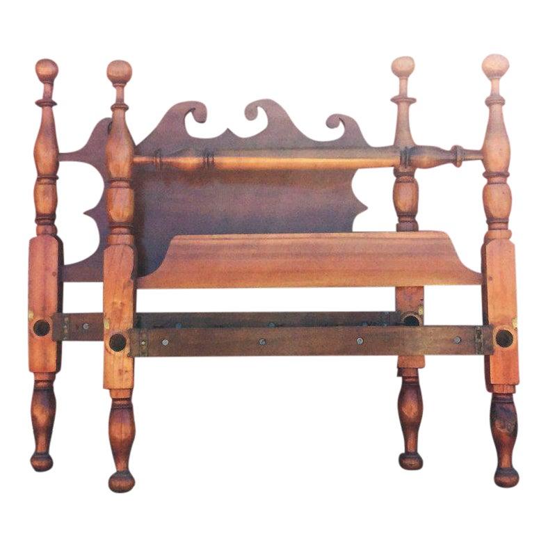 19th Century Antique Federal Cherry Bed 1