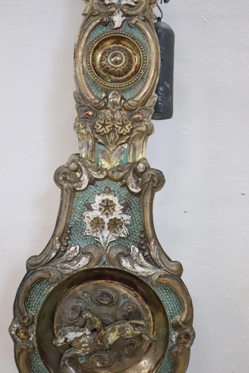 French 19th Century Antique Fench Wall Clock For Sale