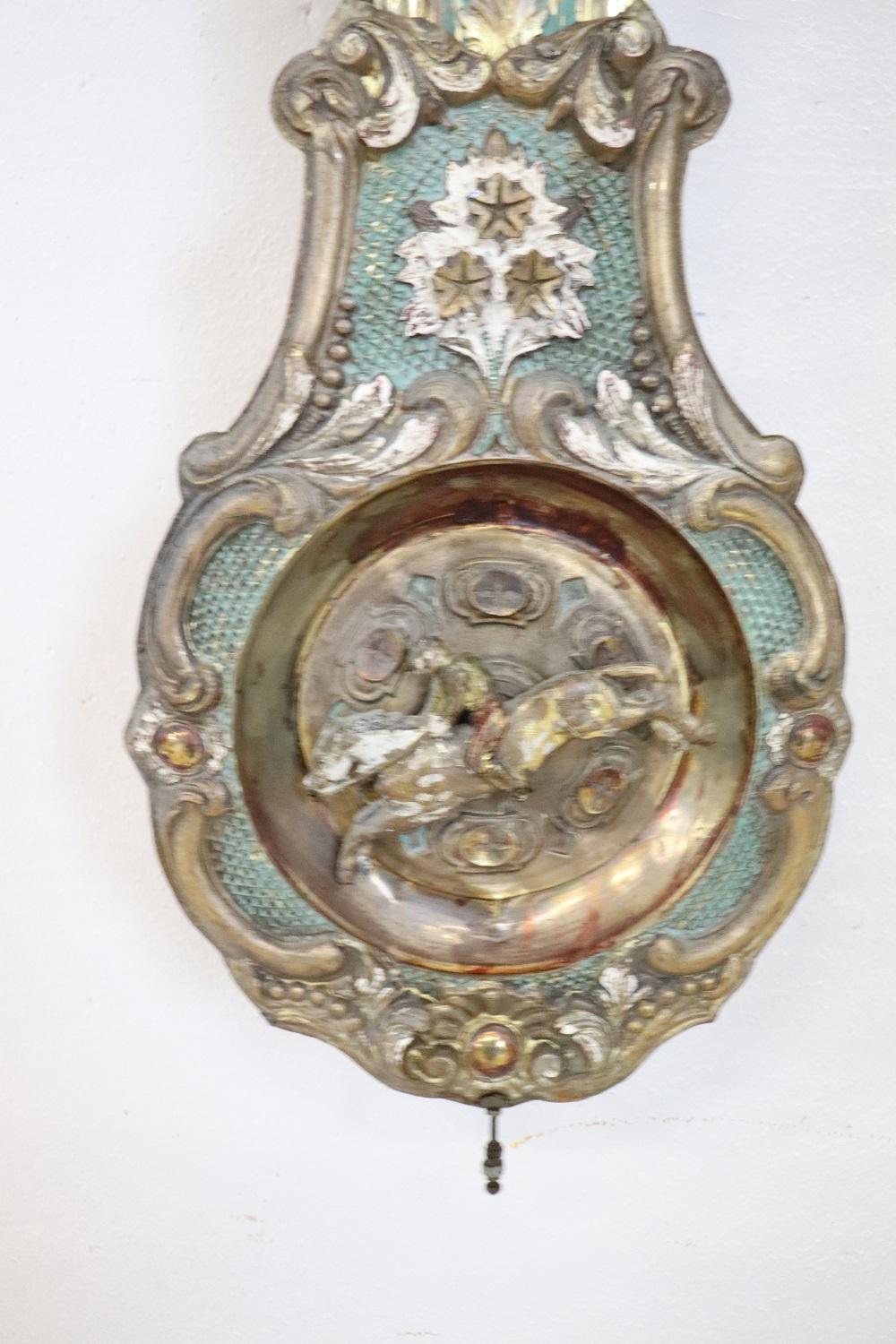 19th Century Antique Fench Wall Clock In Good Condition For Sale In Casale Monferrato, IT