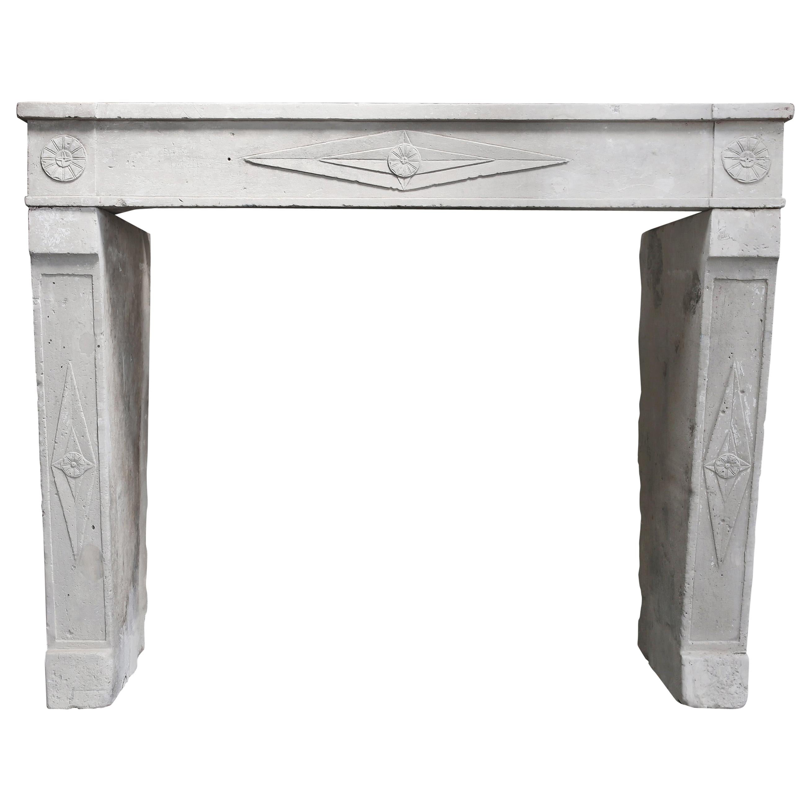 19th Century Antique Fireplace in Style of Campagnarde For Sale