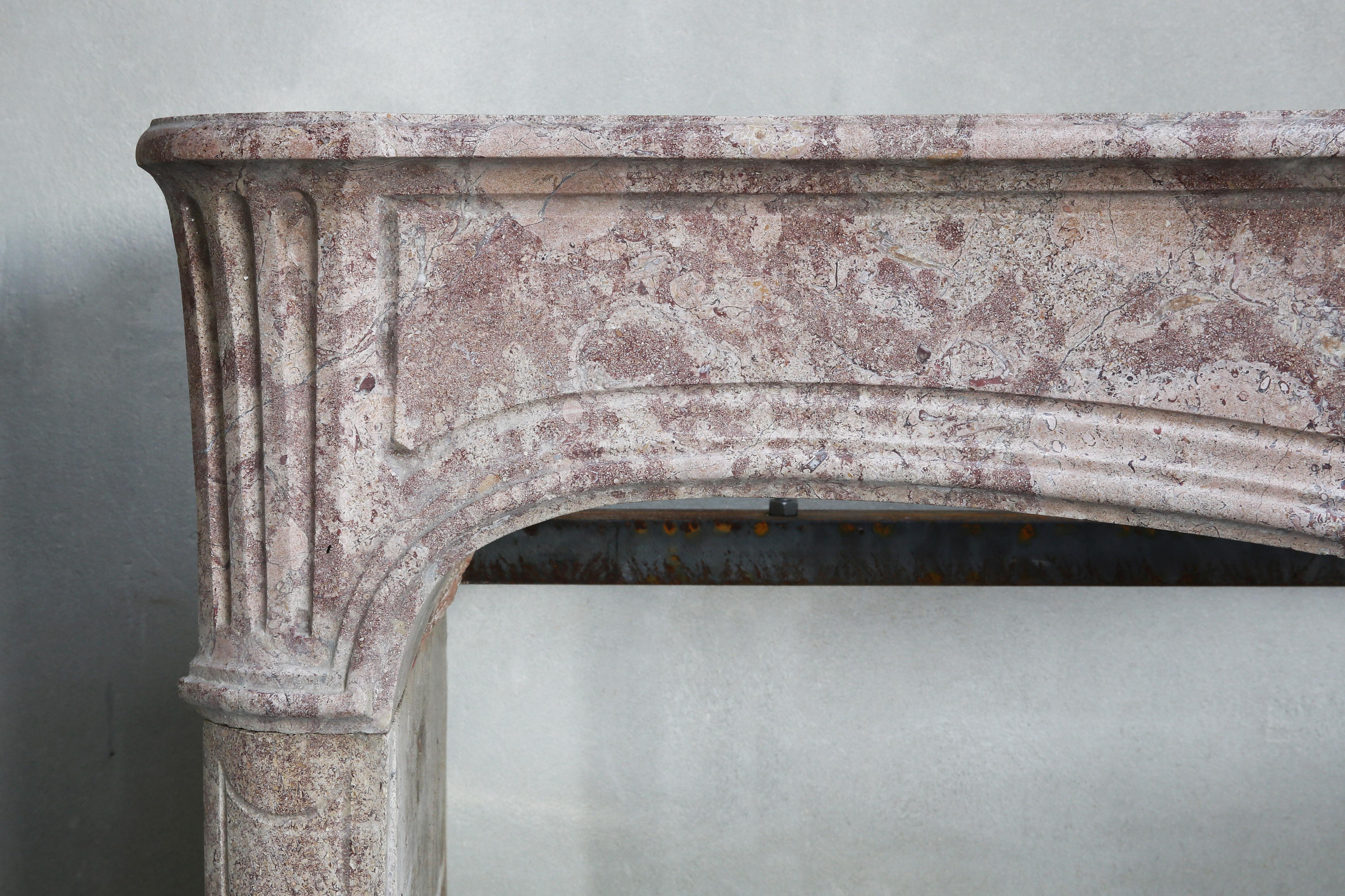 Other 19th Century Antique Fireplace in Style of Louis XV For Sale