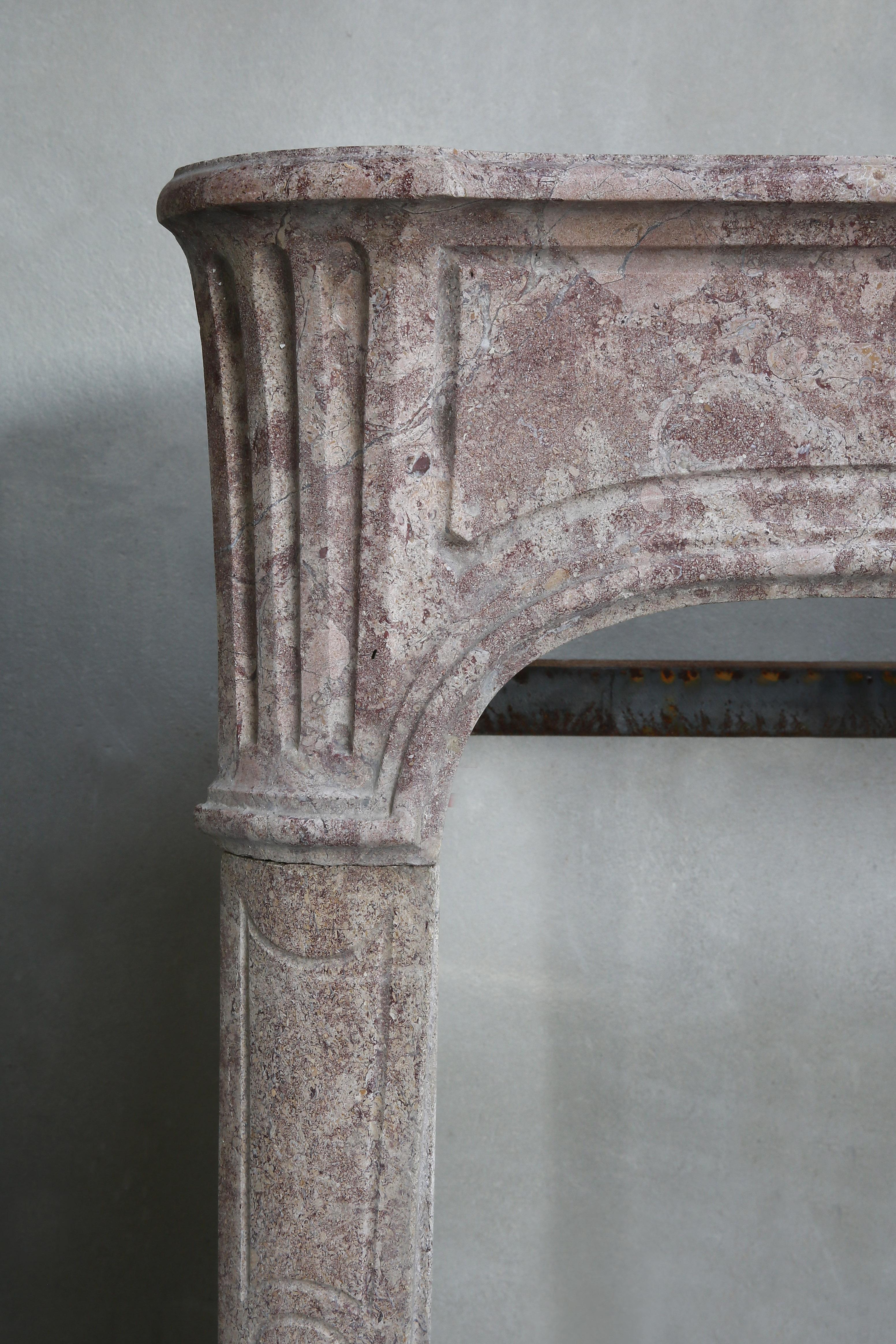 19th Century Antique Fireplace in Style of Louis XV For Sale 4