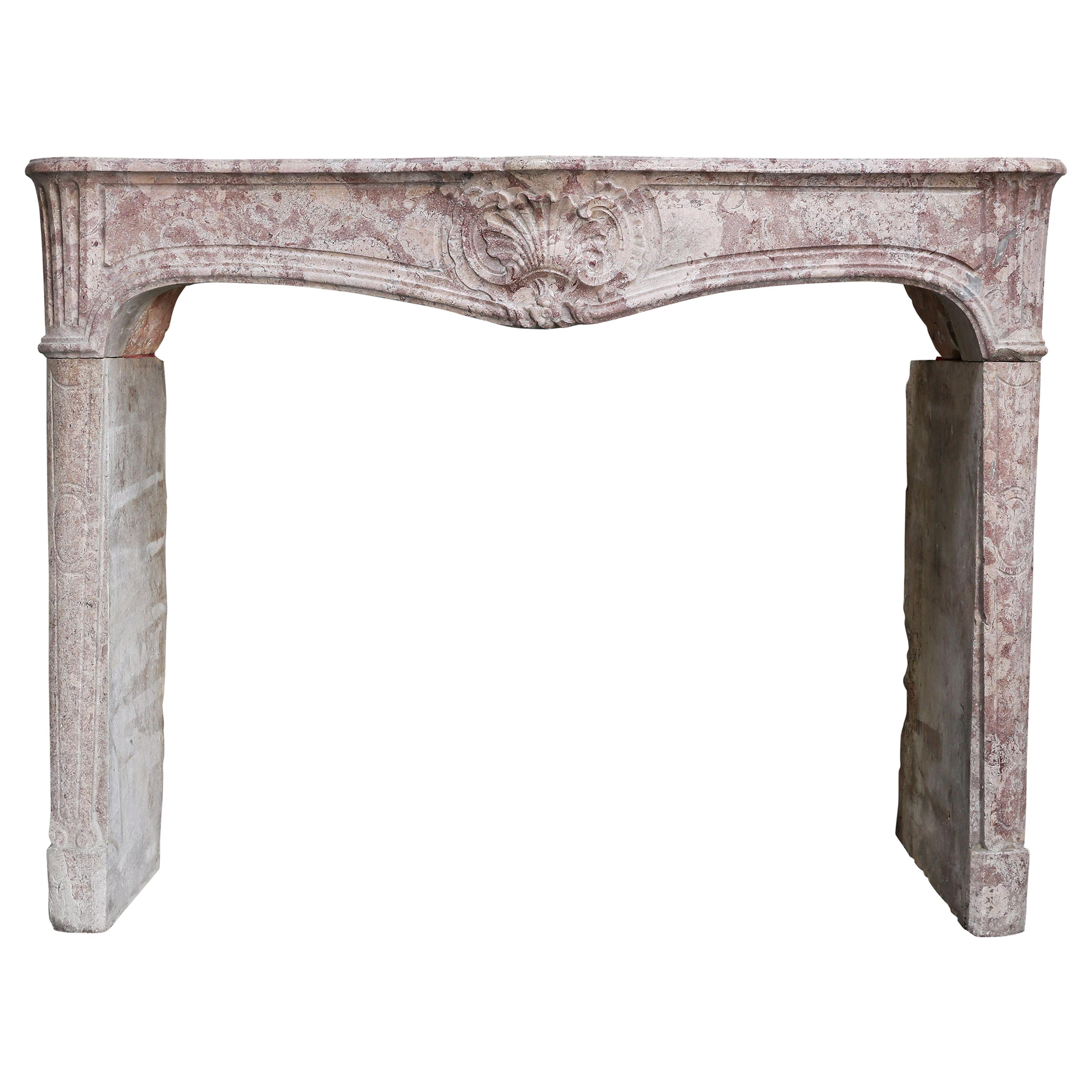19th Century Antique Fireplace in Style of Louis XV For Sale