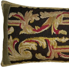 19th Century Antique Flemish Tapestry Pillow