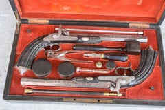 19th Century Antique Flintlock Pistol Cabinet for Duelists