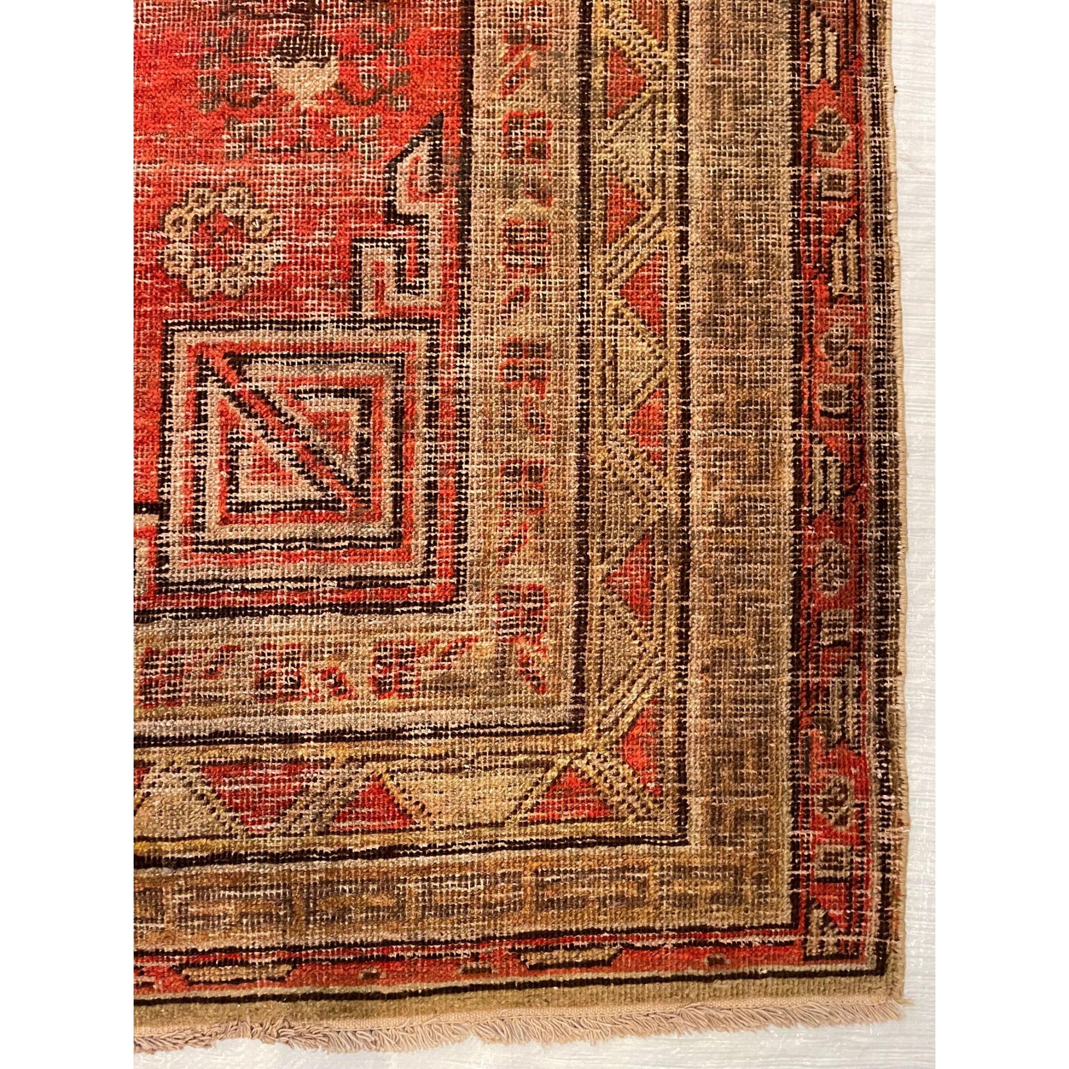 Other 19th Century Antique Floral Samarkand Rug For Sale