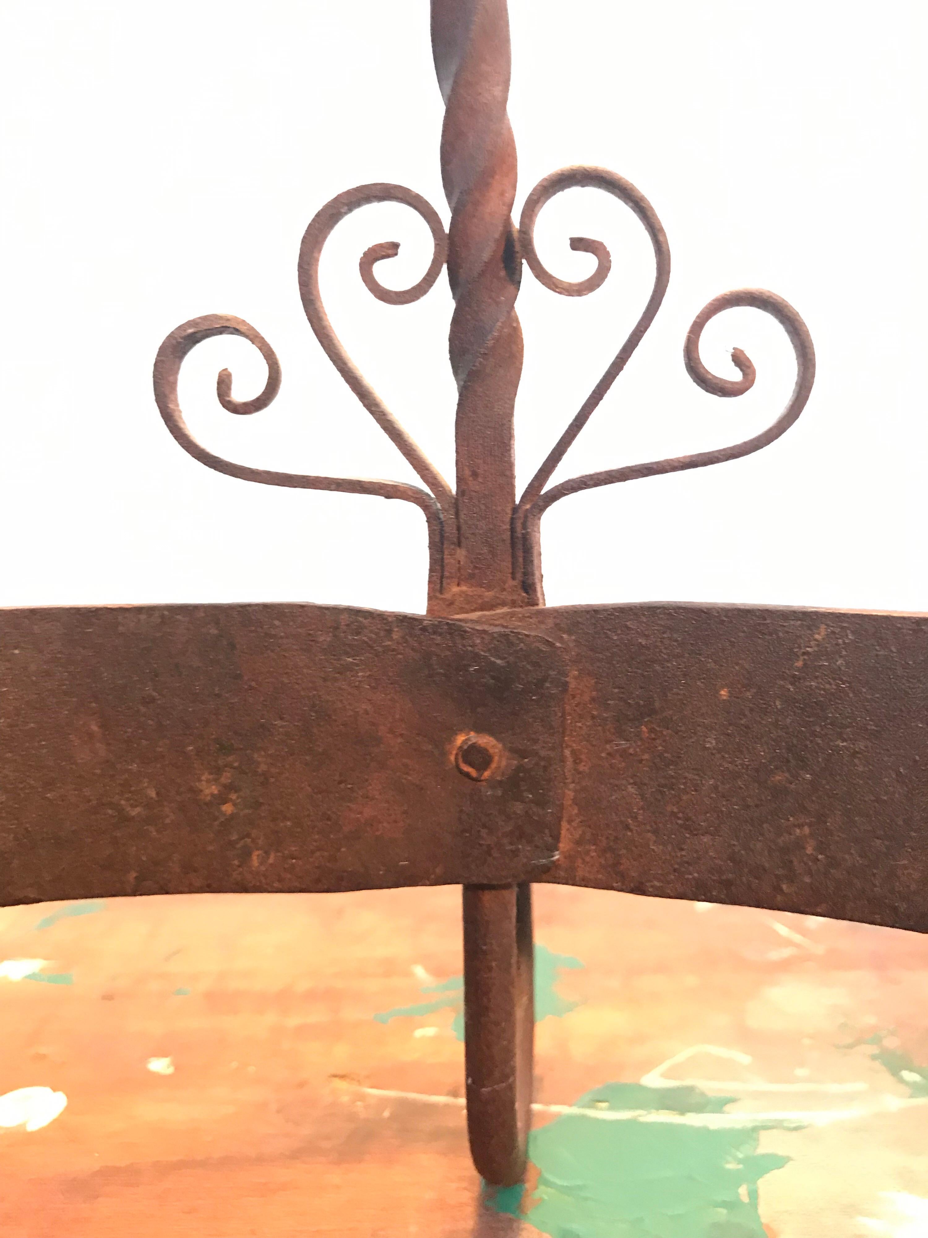 Late 19th Century 19th Century Antique Forged Iron Game Hook