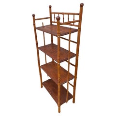 19th Century Used Four Tier Bamboo Rack