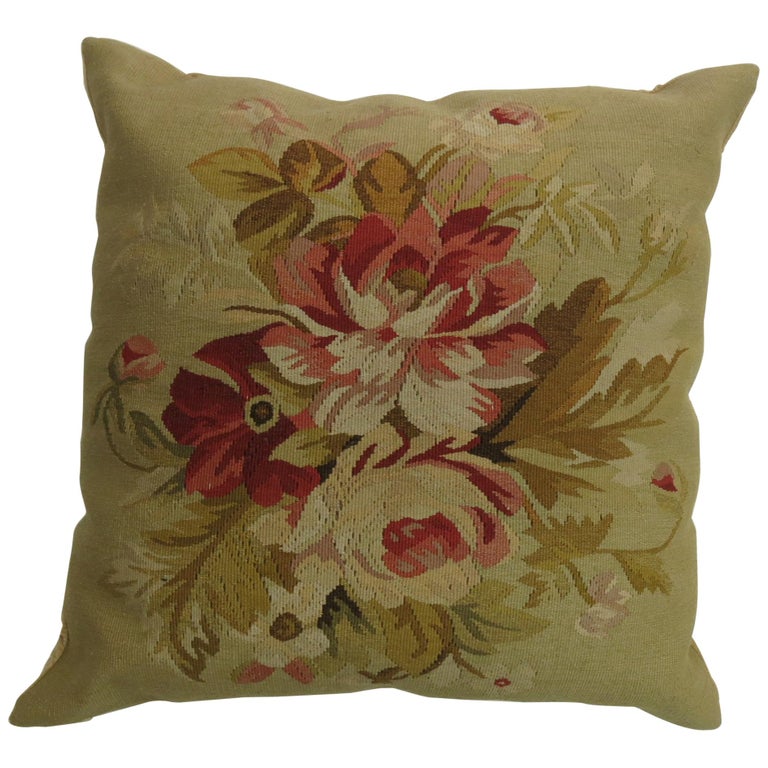 19th Century Antique French Aubusson Pillow For Sale At 1stdibs