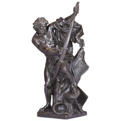 Siglo XIX Antique French Escultura de bronce de Ulises según Jacques Bousseau