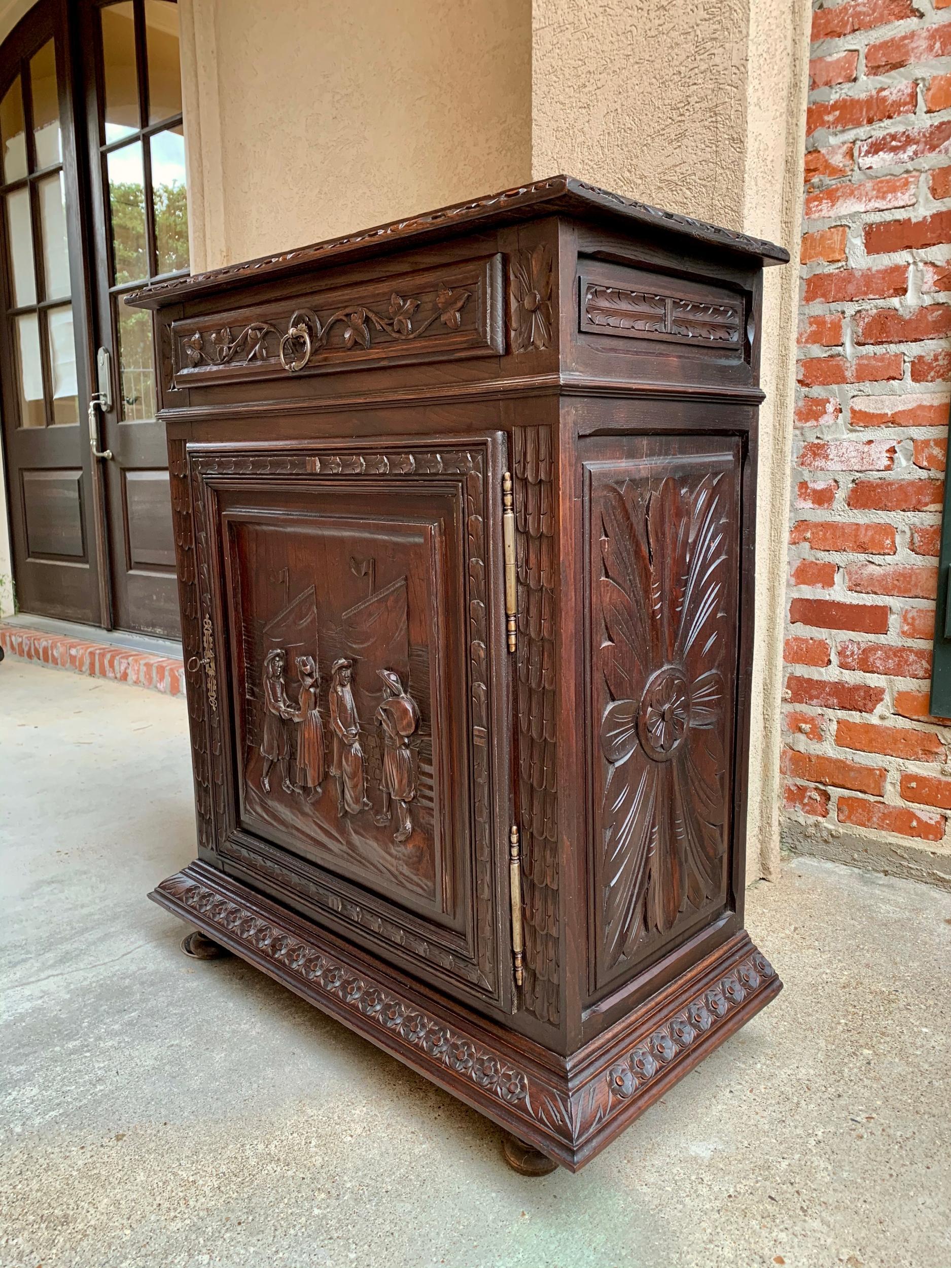 19th century antique French carved oak Confiturier Jam Cabinet Breton Brittany

~ Direct from France
~ Ornately hand carved antique French ‘confiturier’ or jam cabinet
~ These cabinets are one of your most requested antiques, as they have so