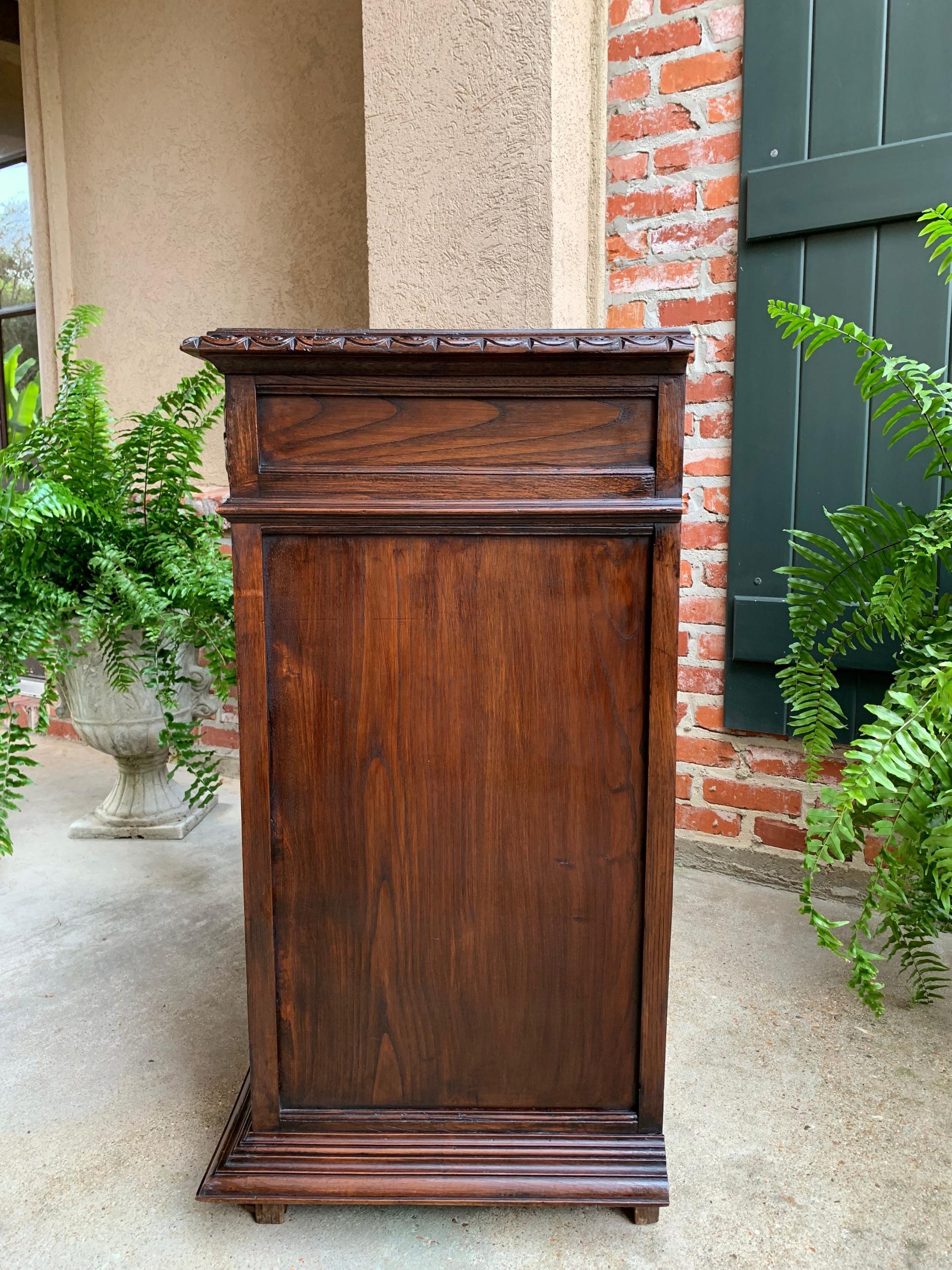 19th Century Antique French Carved Oak Confiturier Wine Cabinet Breton Brittany 4