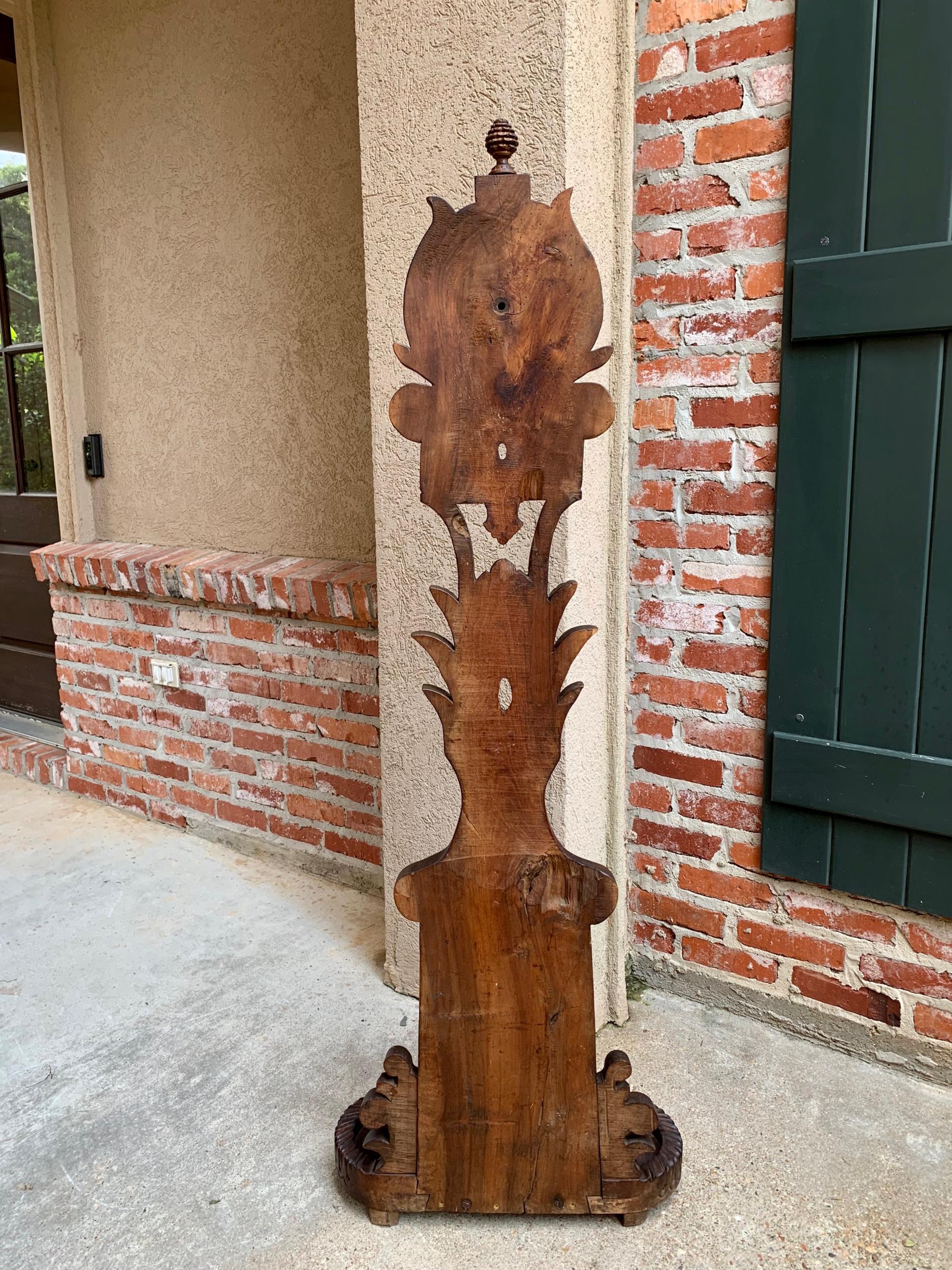 19th Century Antique French Carved Oak Standing Coat Hat Rack Umbrella Stand 7