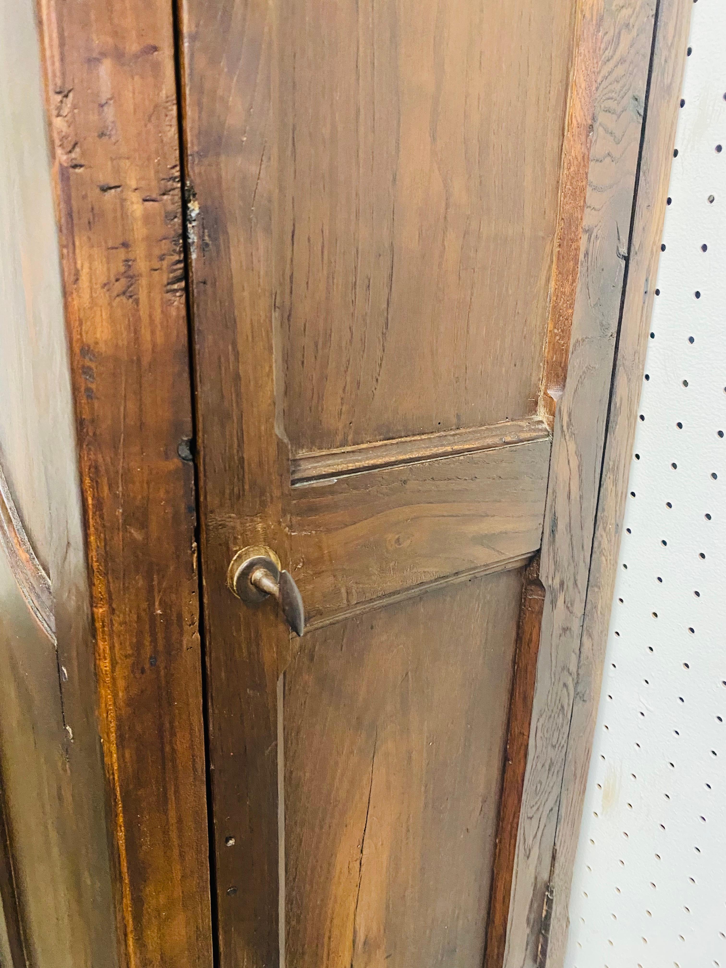 19th century antique French country hand carved cabinet For Sale 1