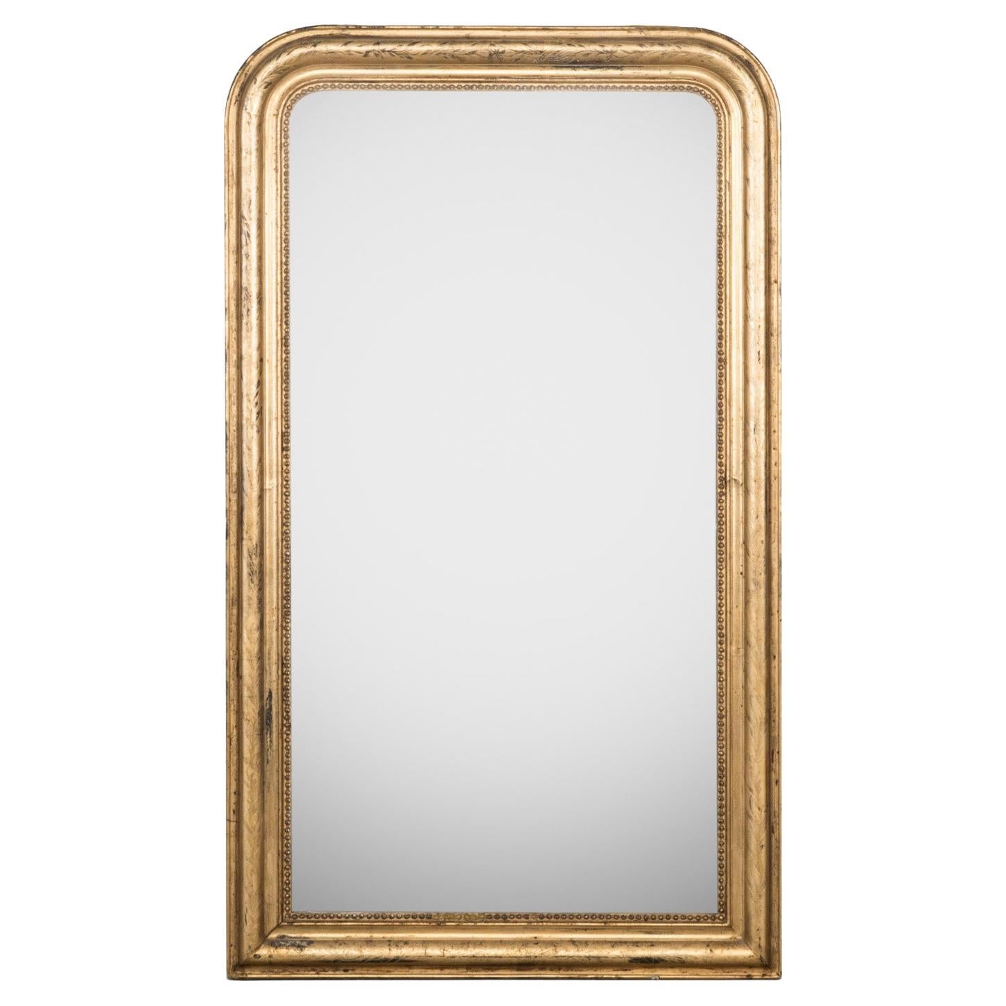 19th Century Antique French Gold Gilt Louis Philippe Mirror
