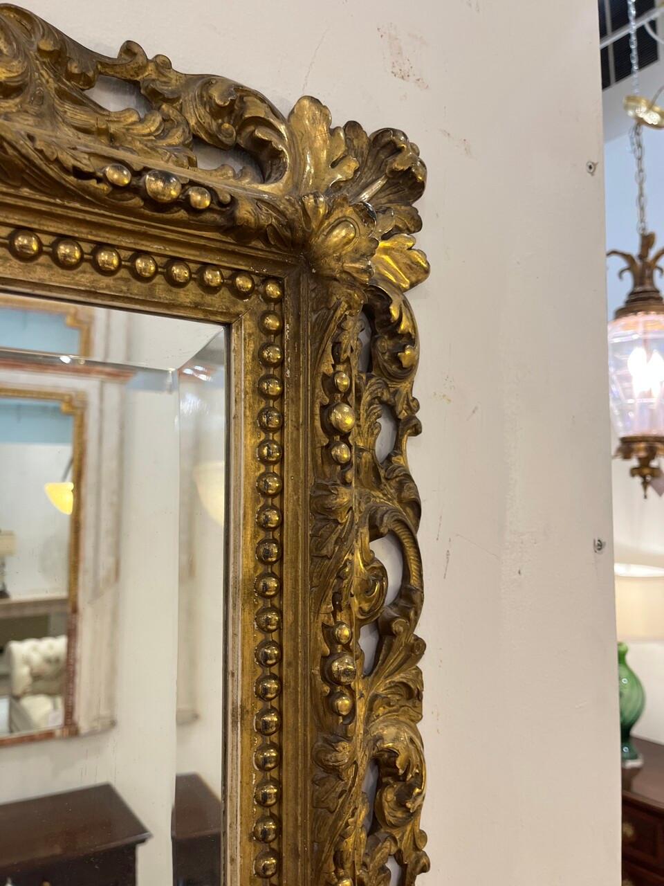 Victorien 19ème siècle Antique French Gold Gilt Mirror en vente