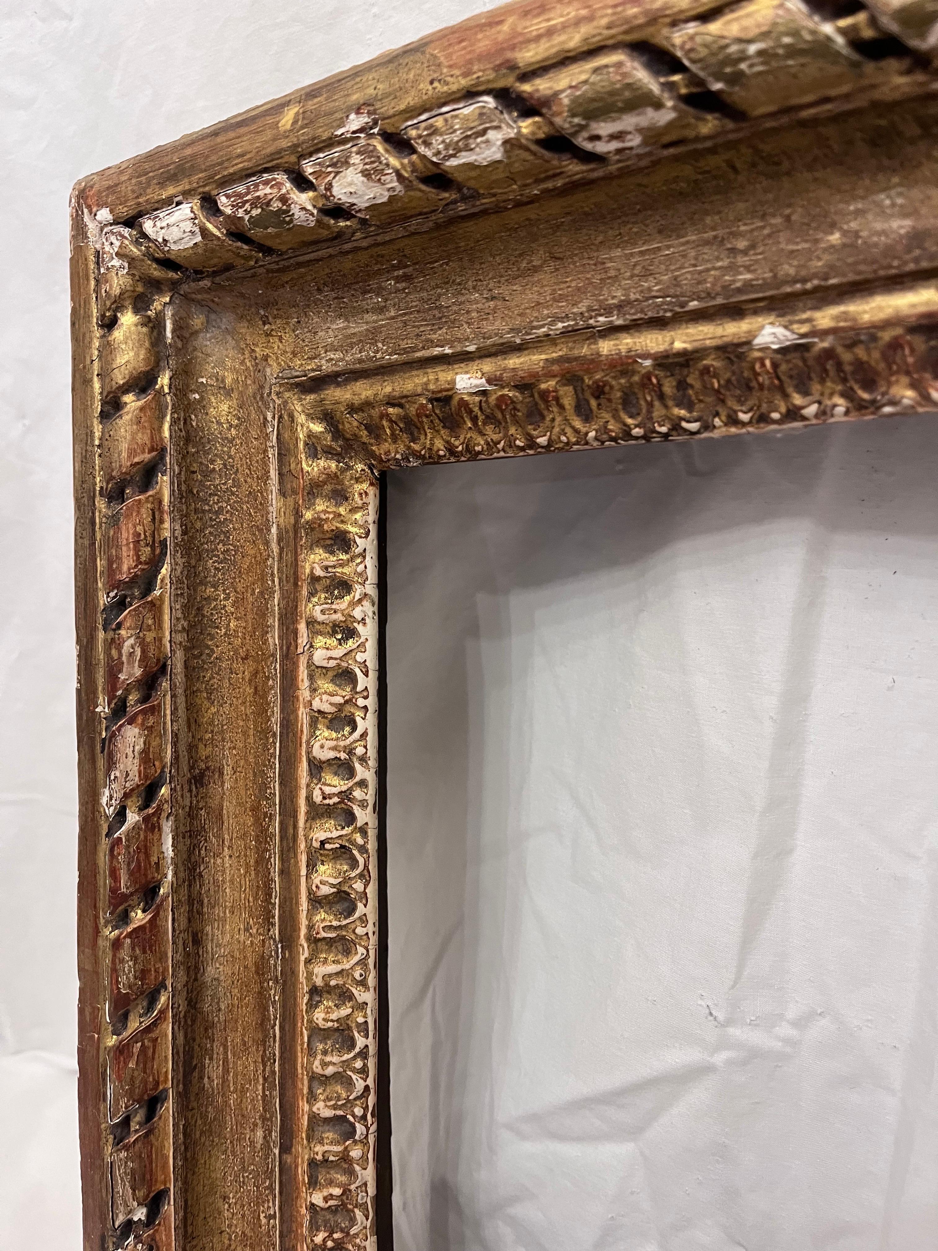 Wood 19th Century Antique French Gold Gilt Picture Frame 13 x 10 inch Circa 1880