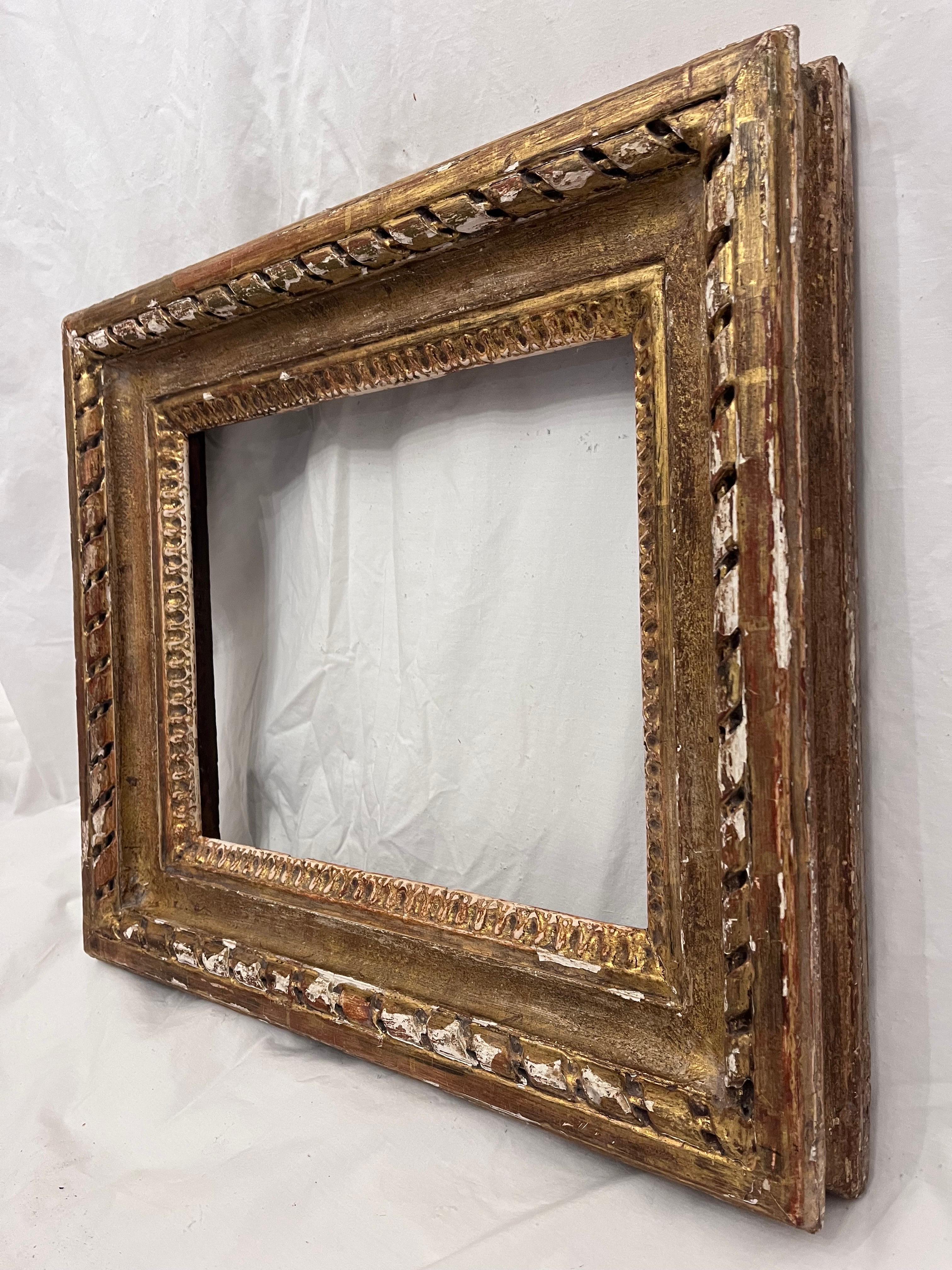 Wood 19th Century Antique French Gold Gilt Picture Frame 13 x 10 inch Circa 1880