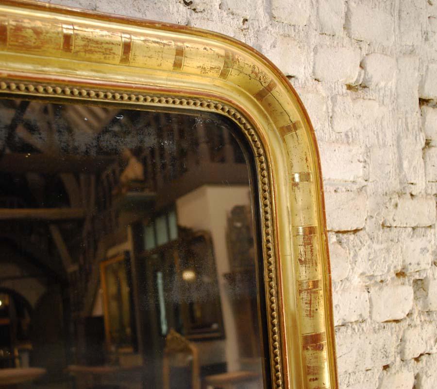 19th century antique French gold leaf gilt Louis Philippe mirror 2