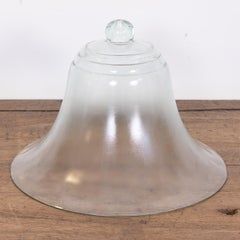 19th Century Antique French Hand Blown Glass Bell Shaped Garden Cloche