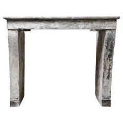 19th Century Antique French Limestone Mantelpiece