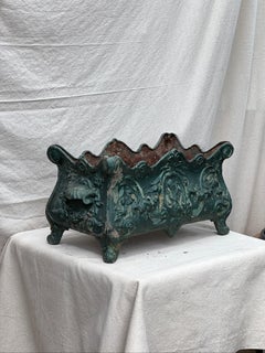 19th Century Antique French Louis Philippe Style Cast Iron Jardiniere Planter