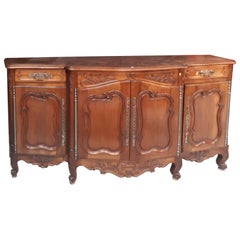 19th Century Antique French Louis XV Style Buffet with Four Doors, circa 1890